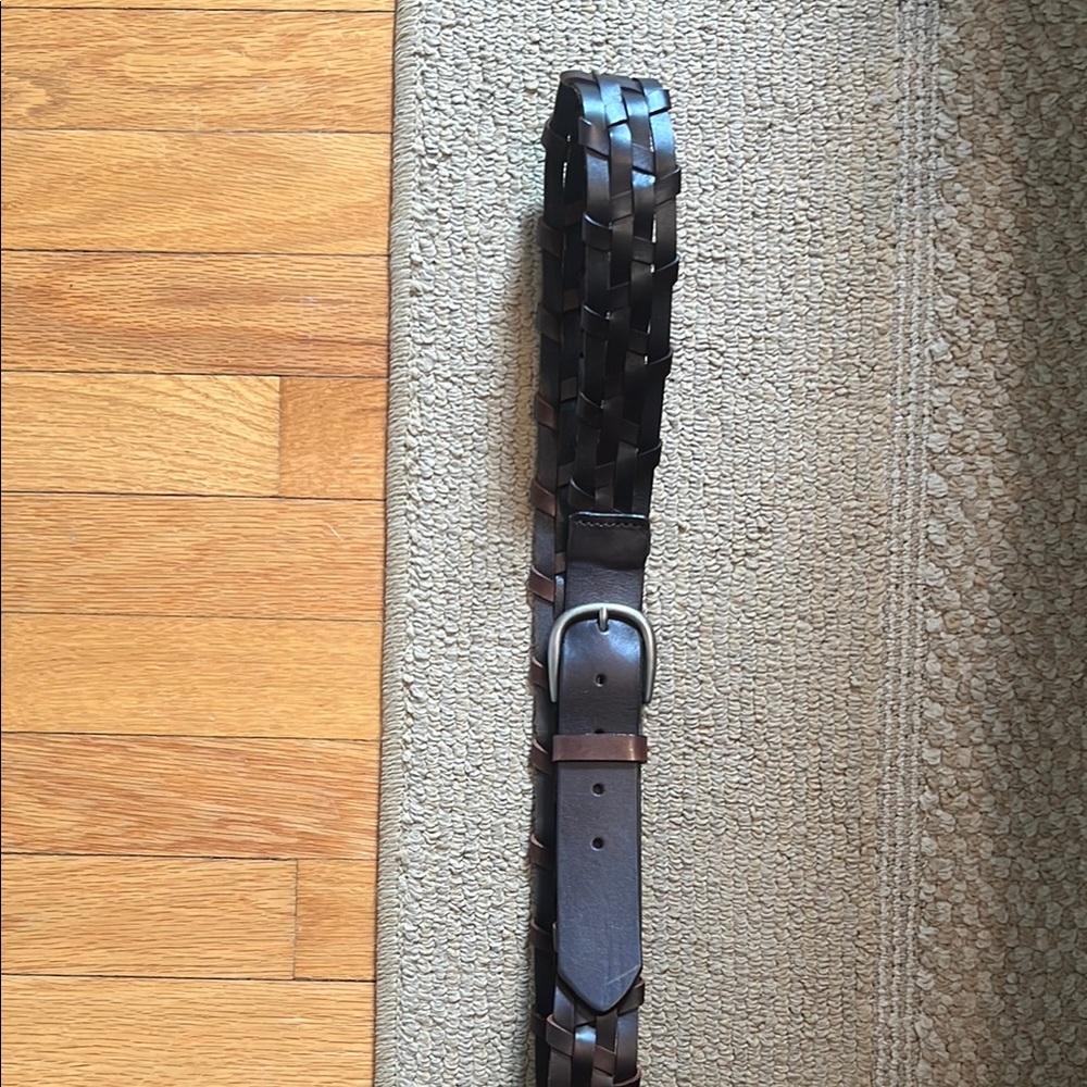 Women’s Braided Leather Belt - Brown